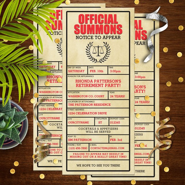 Invitaciones oficiales del Partido de Jubilación d (Subido por el creador)