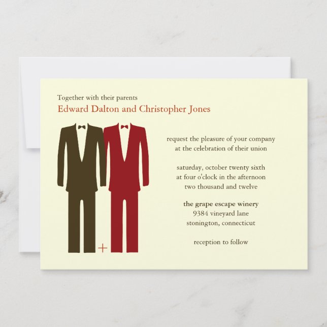 Invitaciones otoñales de Gay Do the Math Light (Anverso)