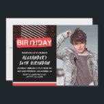 Invitaciones para 16 años Hombres Fiesta Foto Red<br><div class="desc">Invitaciones para 16 años Hombres Fiesta Foto Red</div>