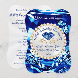 Invitaciones para 45º o 65º Aniversario de Boda,