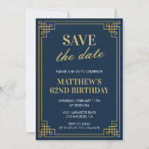 Invitaciones para 62 cumpleaños hombres Navy Guard