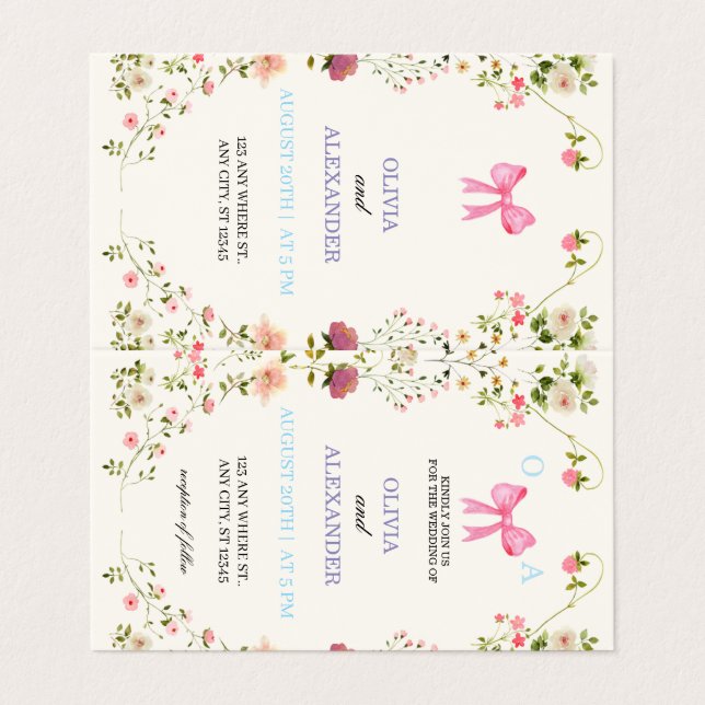 invitaciones para baby shower (Exterior desplegado)
