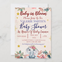 Invitaciones para baby shower Baby In Bloom!