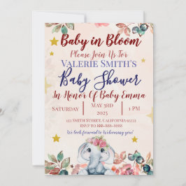 Invitaciones para baby shower Baby In Bloom!
