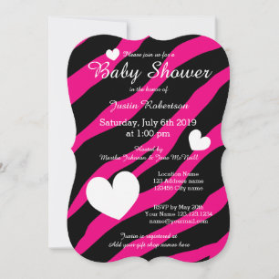 Invitaciones para baby shower con estampado de ceb