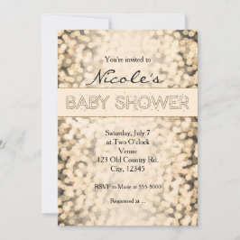 Invitaciones para baby shower con luces brillantes