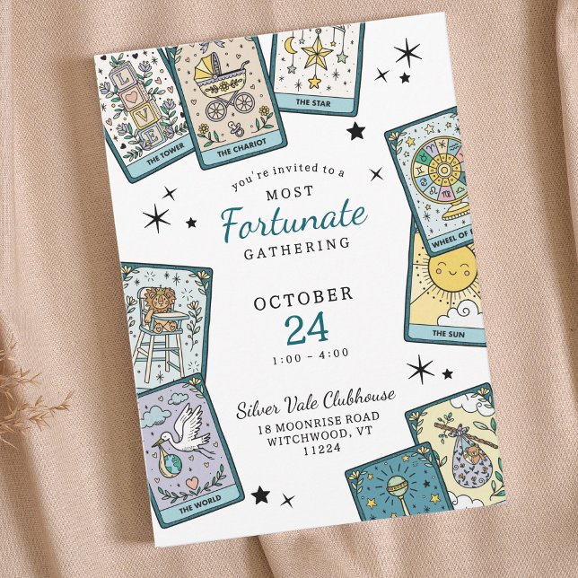 Invitaciones para baby shower con tema de cartas d (Subido por el creador)