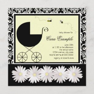 Invitaciones para baby shower de abejas Bumble