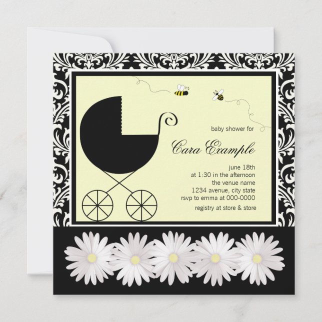 Invitaciones para Baby Shower de Abejorro (Anverso)