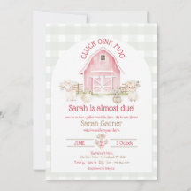 Invitaciones para Baby Shower de Animales de Granj