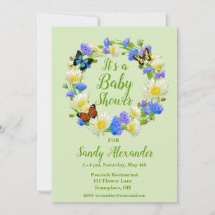 Invitaciones para baby shower de Butterfly Wildflo