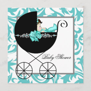 Invitaciones para baby shower de Carruaje para beb