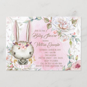 Invitaciones para baby shower de conejito