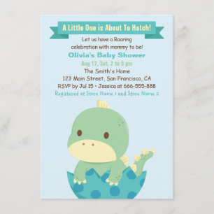 Invitaciones para baby shower de dinosaurio a punt