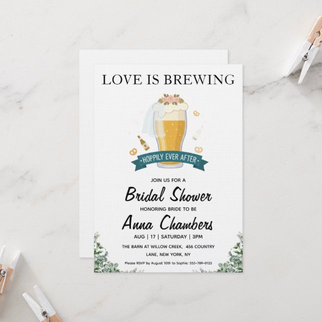 invitaciones para baby shower de "el amor está en  (Anverso/Reverso In Situ)