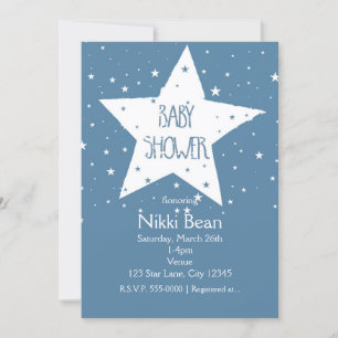 Invitaciones para Baby Shower de Estrella Grande c