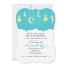 Invitaciones para Baby Shower de Estrellas Luna y
