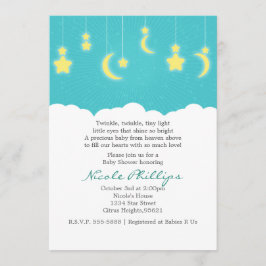 Invitaciones para Baby Shower de Estrellas Luna y