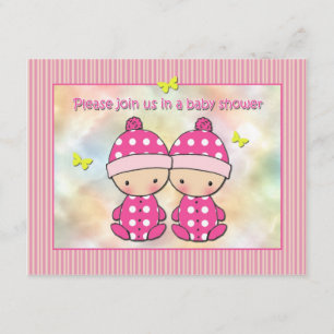 Invitaciones para Baby Shower de Gemelas