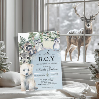 invitaciones para baby shower de invierno baby sho