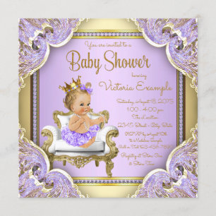 Invitaciones para baby shower de la Princesa Lavan