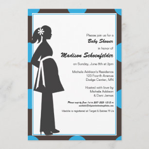 Invitaciones para Baby Shower de Mamá (Azul)