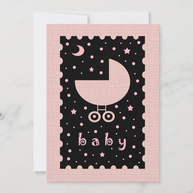 Invitaciones para Baby Shower de Niña (Anverso)