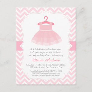 Invitaciones para Baby Shower de Niña Bailarina Ch