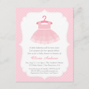 Invitaciones para Baby Shower de Niña Bailarina co