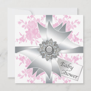 Invitaciones para Baby Shower de Niña con Rosas Ro