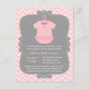 Invitaciones para Baby Shower de Niña con Tutú de