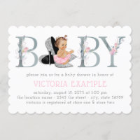 Invitaciones para Baby Shower de Niña con Zapatos