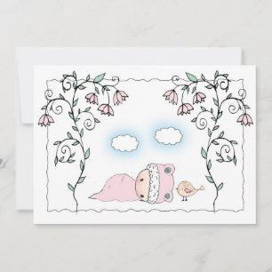 Invitaciones para Baby Shower de Niña Flores y Beb