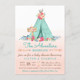 Invitaciones para Baby Shower de Niñas Tipi