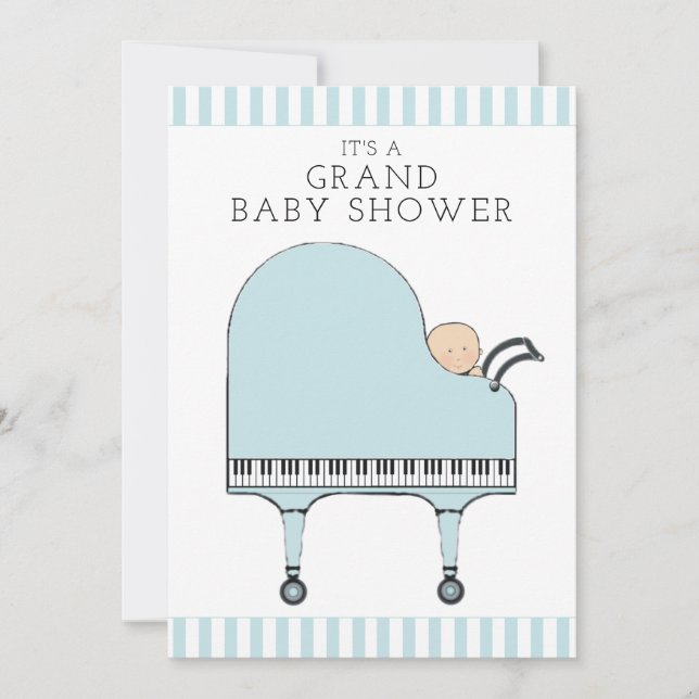Invitaciones para baby shower de niño (Anverso)