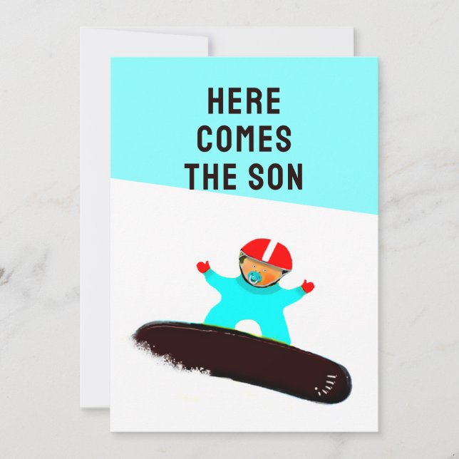 Invitaciones para baby shower de niño (Anverso)