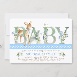 Invitaciones para Baby Shower de Niño Ciervo del B