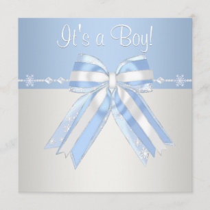 Invitaciones para Baby Shower de Niño con Copos de