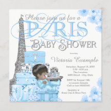 Invitaciones para Baby Shower de Niño en París