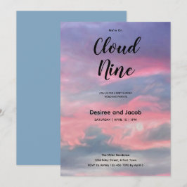Invitaciones para Baby Shower de Niño Nube Nueve