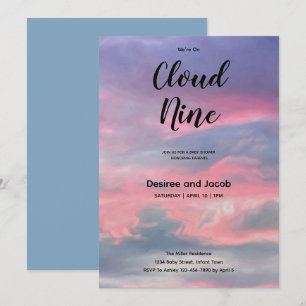 Invitaciones para Baby Shower de Niño Nube Nueve
