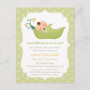 Invitaciones para Baby Shower de Niño "Sweet Pea i