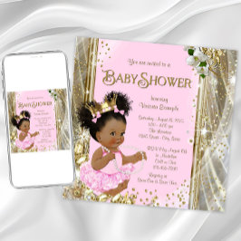 Invitaciones para Baby Shower de Princesa Afroamer