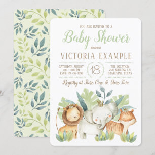 Invitaciones para Baby Shower de Safari