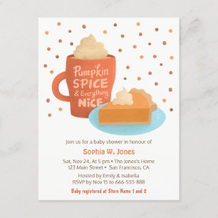 Invitaciones para Baby Shower de Tarta de Café con