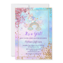 Invitaciones para Baby Shower de Unicornio