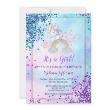 Invitaciones para Baby Shower de Unicornio