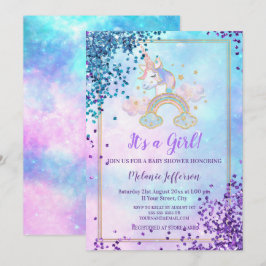 Invitaciones para Baby Shower de Unicornio