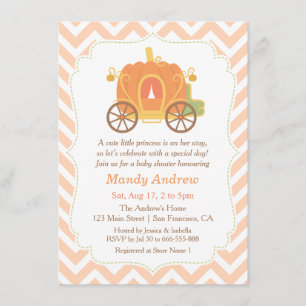 Invitaciones para Baby Shower del Carruaje de la P