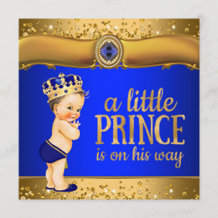 Invitaciones para Baby Shower del Príncipe Azul y